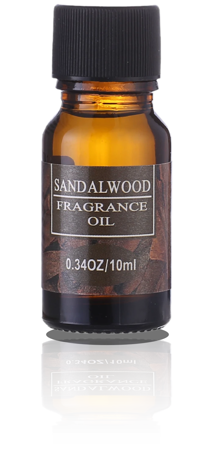 Sandalwood — a 10ml amber bottle of fragrance oil for the Hearth